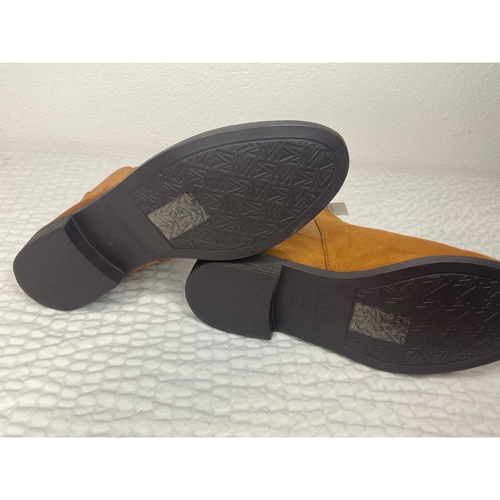 MaxMuxun Women's Tan Suede Chelsea Ankle Booties Elastic Side Flat Heel Size 9 - Picture 8 of 8